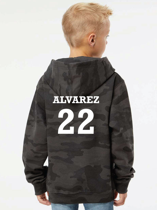 BLACK CAMO Hooded Sweatshirt  (Youth NEW LOGO)