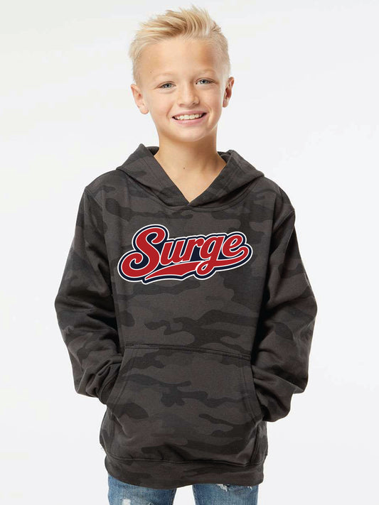 BLACK CAMO Hooded Sweatshirt  (Youth NEW LOGO)